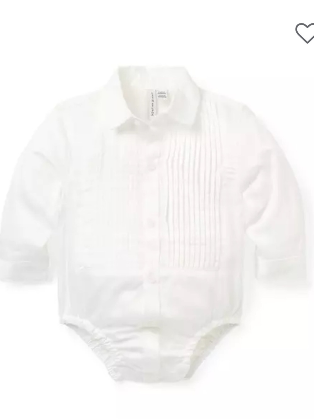 Janie and Jack White Button-Front Baby Onesie
